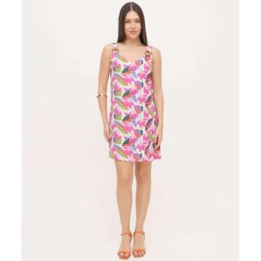 Imagem de Vestido Regata Feminino Estampa Floral Argola Marisa-66020, Bege, M