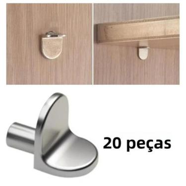 Imagem de Suportes Em L De 5mm Para Prateleiras, 20 Peças Para Painéis De Madeir