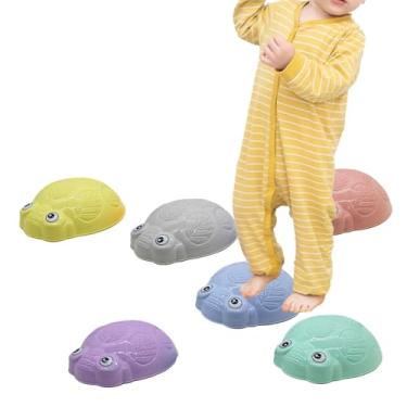 Imagem de Pedras de Equilíbrio Sensoriais para Crianças,Habilidades de Coordenação,Percurso de Obstáculos com Pedras de Equilíbrio - Brinquedo de Treino para Coordenação Infantil para Uso Interior e Exterior