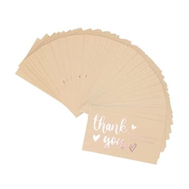 Imagem de Cryfokt Cartões de Agradecimento Pequenos Em Massa, Cartões de Papel de Visita Dourados Duráveis ​​com Espaço para Mensagens Personalizadas para chá de bebê de Casamento, 200 Peças