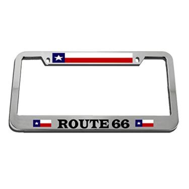 Imagem de Route 66 Suporte de etiqueta de moldura para placa de carro
