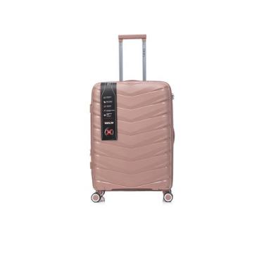 Imagem de Mala Média Expansível Cadeado TSA Original Antifurto Padrão ANAC Rodas