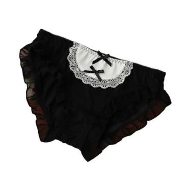 Imagem de Calcinha De Cosplay Lolita Em Renda De Seda Gelada, Sexy E Fofa Com La