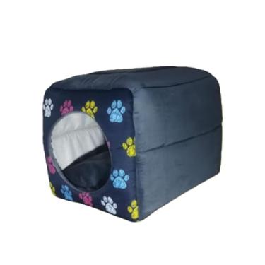 Imagem de Toca Cama Casinha 2 Em 1 Cachorro Cão E Gato Tam P M e G(GG Pata Colors Lateral Cinza)