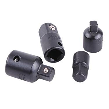 Imagem de AMONIDA Adaptador de Soquete Conjunto Resistente 4pcs 1/2", 3/8", 1/4" Adaptadores de Chave de Soquete para Fácil Armazenamento