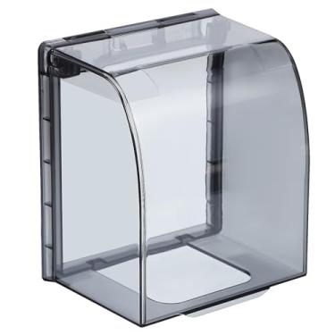 Imagem de Uonlytech Capas de tomada elétrica capas transparentes para interruptores de parede, caixa de tomada à prova de intempéries, protetor de plugue de segurança para bebê, 11,50 x 10,00 x 7,80 cm