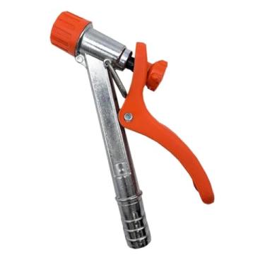 Imagem de Esguicho Pistola para Mangueira 1/2" Modelo Revólver Mini em Metal Zamac, Bico de Limpeza Leve e Compacto para Jardim e Lavagem