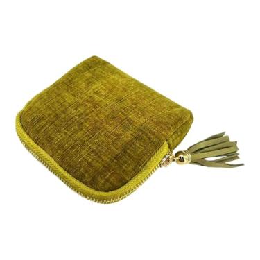 Imagem de Dynwave Estojo organizador de joias pequeno para viagem, porta-anéis, elegante suporte de veludo para brincos, bolsa para guardar pequenos objetos, ideal para, Verde Oliva