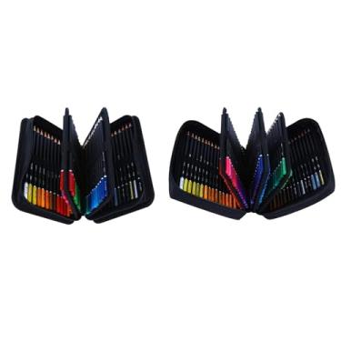 Imagem de Vroomoto H&B Lápis de pintura a óleo de 120 cores com apontador de borracha, kit de arte, núcleo macio à base de óleo, para crianças, adultos, artistas, desenhos, imagens, colorir, esboçar, caligrafia