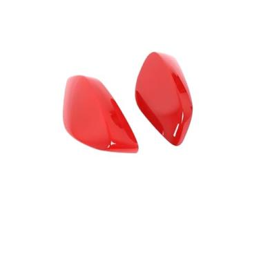 Imagem de Capa de espelho retrovisor exterior do carro de fibra de carbono compatível com toyota 86 2012-2020/subaru/brz guarnição de proteção lateral(ABS Red)