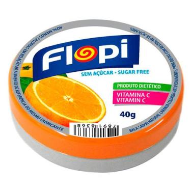 Imagem de Bala de Laranja Sem Açúcar Flopi Florestal 40g