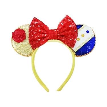 Imagem de Tiara De Mickey Mouse Para Mulheres Com Laço Do Castelo Da Cinderela P