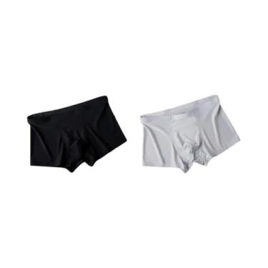 Imagem de Cuecas Boxer Ultra-finas De Seda Gelada Para Homens, 2 Peças, Roupas Í