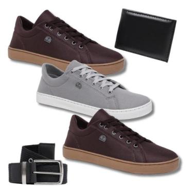 Imagem de Kit Leve Mais po Menos 3 Tênis Masculino + Cinto + Carteira - Bless Ac