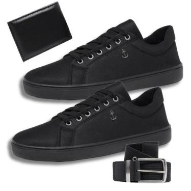 Imagem de Tênis Masculino Casual Resistente + Cinto e Carteira Social - Bless Ac