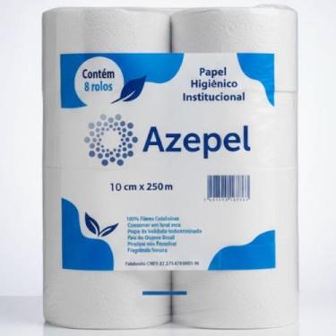 Imagem de Papel Higiênico Branco Azepel 8 Rolos 10cm X 250m