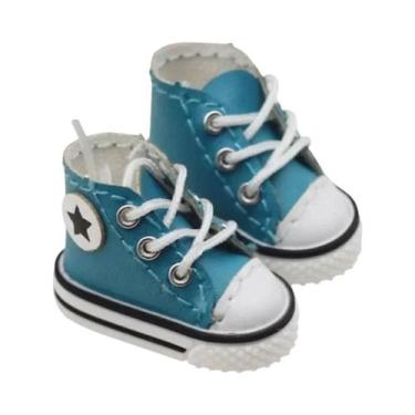 Imagem de Botas De Salto Alto Em Couro PU Com Cadarço Para Bonecas 11 BJD DOD Ob