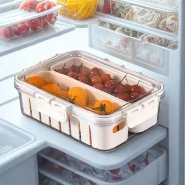 Imagem de Cesto Organizador Guarda Marmita Alimento Pote Vasilha Conserva Fruta 