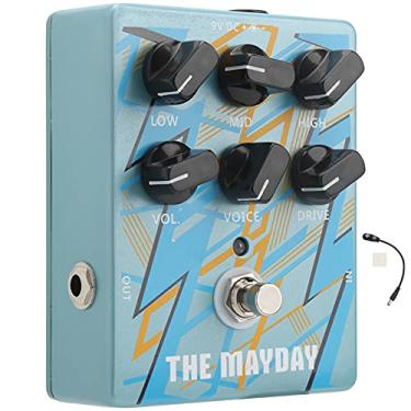 Imagem de Cuofyunl amplificador de pedal de efeito, equalizador de efeito de som analógico, acessórios de guitarra harmônica dc 9v