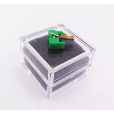Imagem de Agulha Stylus de substituição de diamante elíptico para SHURE M75ED N75ED-2 M75 M75-6s R27 R1000 M99 RS82 R6X Acessórios para toca-discos fonográficos (verde)