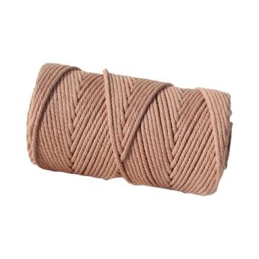 Imagem de Corda De Macramê De Algodão Natural 3mm 100m Para Tricô Manual E Tapeç