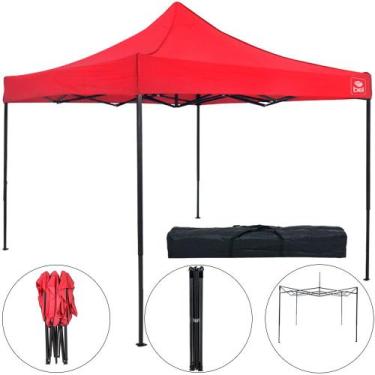 Imagem de Gazebo dobrável em oxford com pvc 3 x 3 m Pagoda - Belfix (Vermelho), 