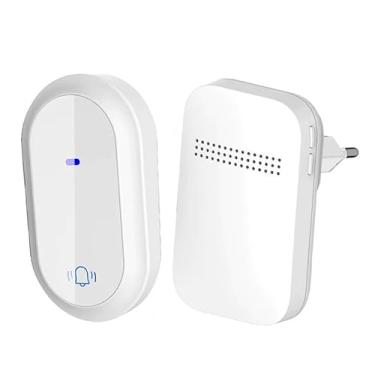 Imagem de Campainha Autoalimentada, Sem Fio e Sem Bateria. Resistente à água. Longo Alcance, com 38 Melodias [Branco]