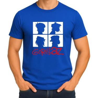 Imagem de Camisa Camiseta de Algodão Masculina Feminina Unissex Banda GorillazZ 