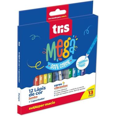 Imagem de Lapis de Cor Jumbo Tris Mega Soft Color 12 cores