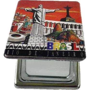 Imagem de Espelho De Bolsa Maquiagem Lembrança Rio De Janeiro Cristo - Corban, C