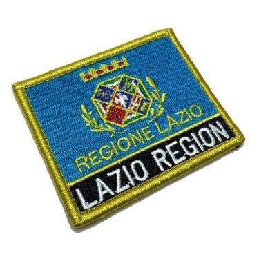 Imagem de BE0227NV01 Bandeira Lazio Region Patch Bordado Fecho Contato - BR44