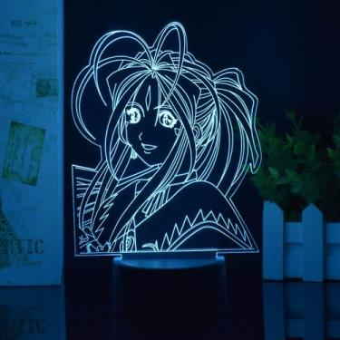 Imagem de Luz noturna 3D My Goddess Belldandy em acrílico com controle remoto - 