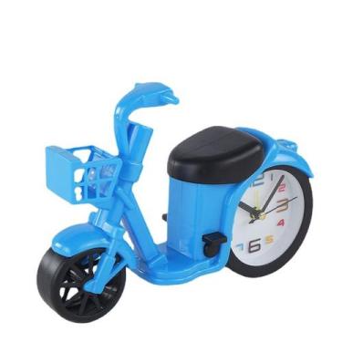 Imagem de Despertador, bicicleta infantil, design divertido de bicicleta azul - 