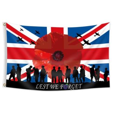 Imagem de Bandeira UK Veterans Remembrance 90x150 cm 100% poliéster - Yiweisai