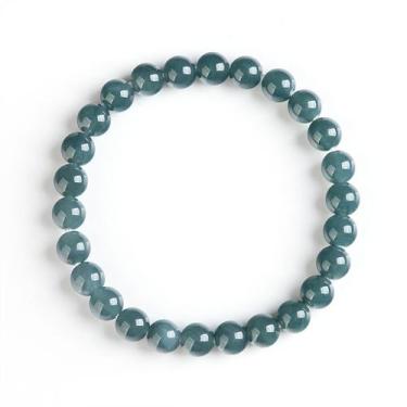 Imagem de Pulseira de miçangas natural Jadeite Blue Water de 6,5 mm - yiweisai