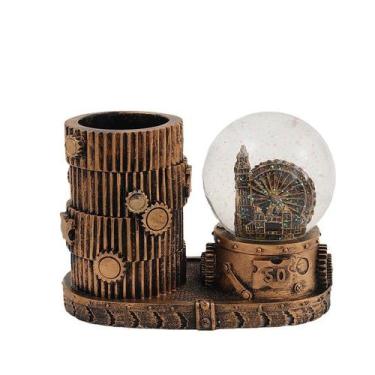 Imagem de Porta-canetas de resina vintage com Snow Globe London Ferris Wheel - y