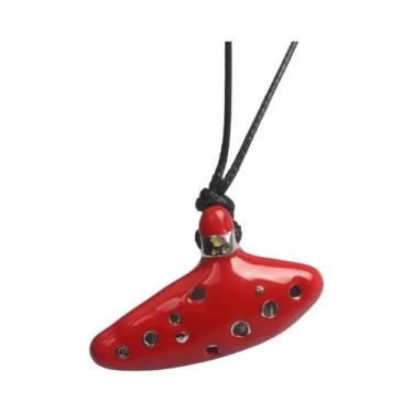 Imagem de Colar Com Pingente De Trompa Francesa Azul E Guarda-Chuva Amarelo Para