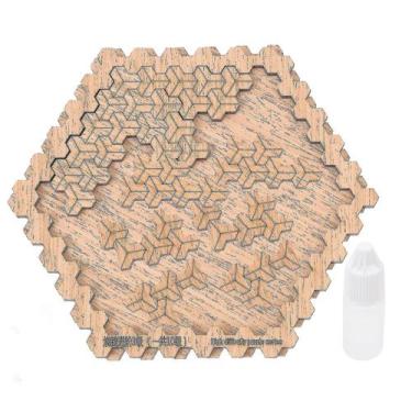 Imagem de Conjunto de brinquedos de quebra-cabeça de madeira com dificuldade par