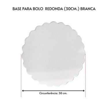 Imagem de Kit 10 Unidades Cake Board Para Bolo Redondo 30cm. Branco - TAMAROZZI 