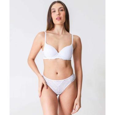 Imagem de Calcinha Biquíni Recorte Renda Marisa Branco-97028, Branco, GG