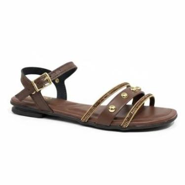 Imagem de Sandália Molekinha Infantil Rasteira com Brilho Confortável-Feminino