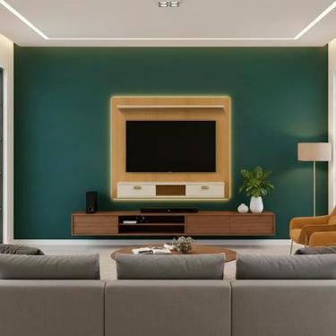 Imagem de Painel Suspenso Para TV até 50 Polegadas Ripado com 1 Porta - Kelan, O