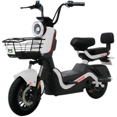 Imagem de Bicicleta Elétrica Scooter Autopropelida Freio a Disco 650W 48V MD-20 Branca Midori