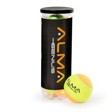 Imagem de Kit Com 3 Bolas Beach Tennis Stage 2 Pro Alma Genius