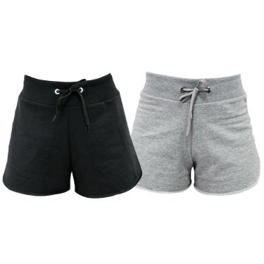 Imagem de Kit com 2 Short Moletom Feminino Plus Size Academia Casual Dia a Dia TropiCaos-Feminino