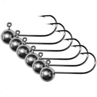 Imagem de Jig Head Black Nickel 6 Unidades Vários Anzóis E Pesos Pesca - Loja Br