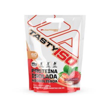 Imagem de Tasty Iso 100% Adaptogen Whey Protein Hidrolizado Refil 1,8Kg, Morango