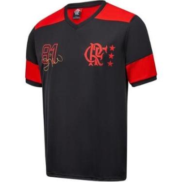 Imagem de Camisa Flamengo Retrô Zico 81 Preta Masculina-Masculino