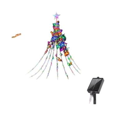 Imagem de Luzes De Cascata Solar USB Com Efeito Estrela 1PC Decoração De Natal E