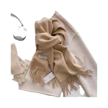 Imagem de Cachecol Feminino Longo De Caxemira Quente Para Inverno, 26 Cores, Xal